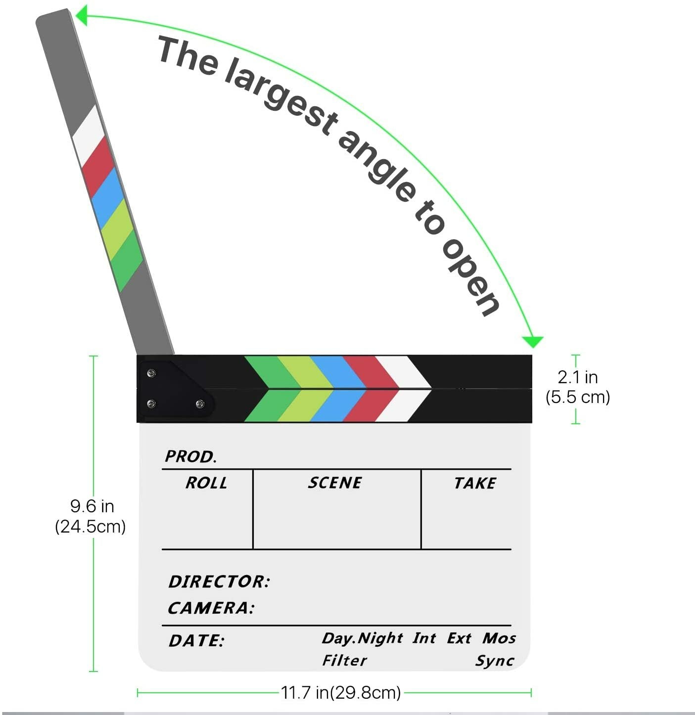 Director Movie Video Slate Clapboard Film Movie Clapper Board Color Clap Stick