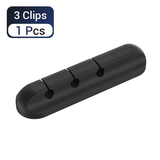 Cable Organizer Silicone Support Micro USB Type-C Cable Desk Organizer Holder for Mouse Keyboard Headphone Cable Organizer