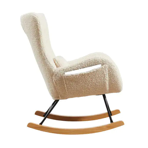 Modern Nursery Rocker with High Back - Luxe Haus Studio