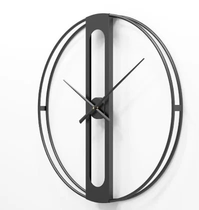 Modern Minimalist Round Metal Wall Clock for Living Room, Bedroom