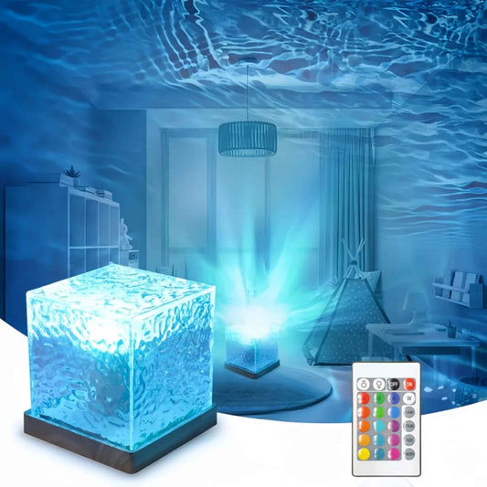 Night Light Projector,5 Brightness and 16 RGB Colors,Portable Table Bedside Desk Lamps- Remote Control, Party Decoration Suitable for Bedroom/Baby Nursery/Bathroom/Hallways/Living Room