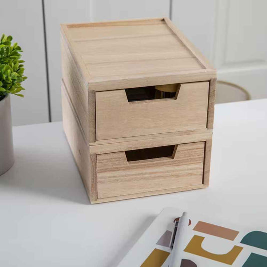 Light Natural Desk Organizer Set of 2