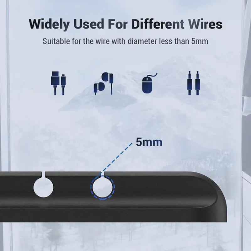 TOPK Feel Free to Stick Multi-Function Cable Organizer Silicone USB Cable Winder Desktop Tidy Management Clips Cable Holder for Mouse Headphone Wire