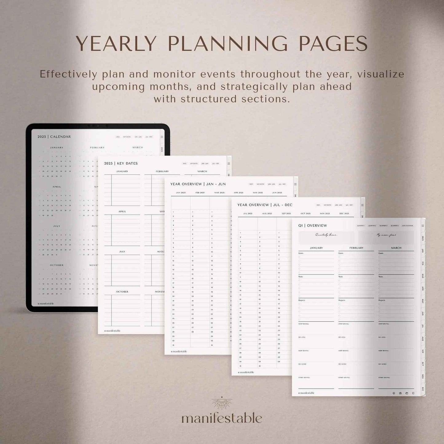 ADHD Digital Planner, 2025 Digital Planner, ADHD Planner, Daily Planner, Weekly Planner, Monthly Planner, Goodnotes Planner, Ipad Planner