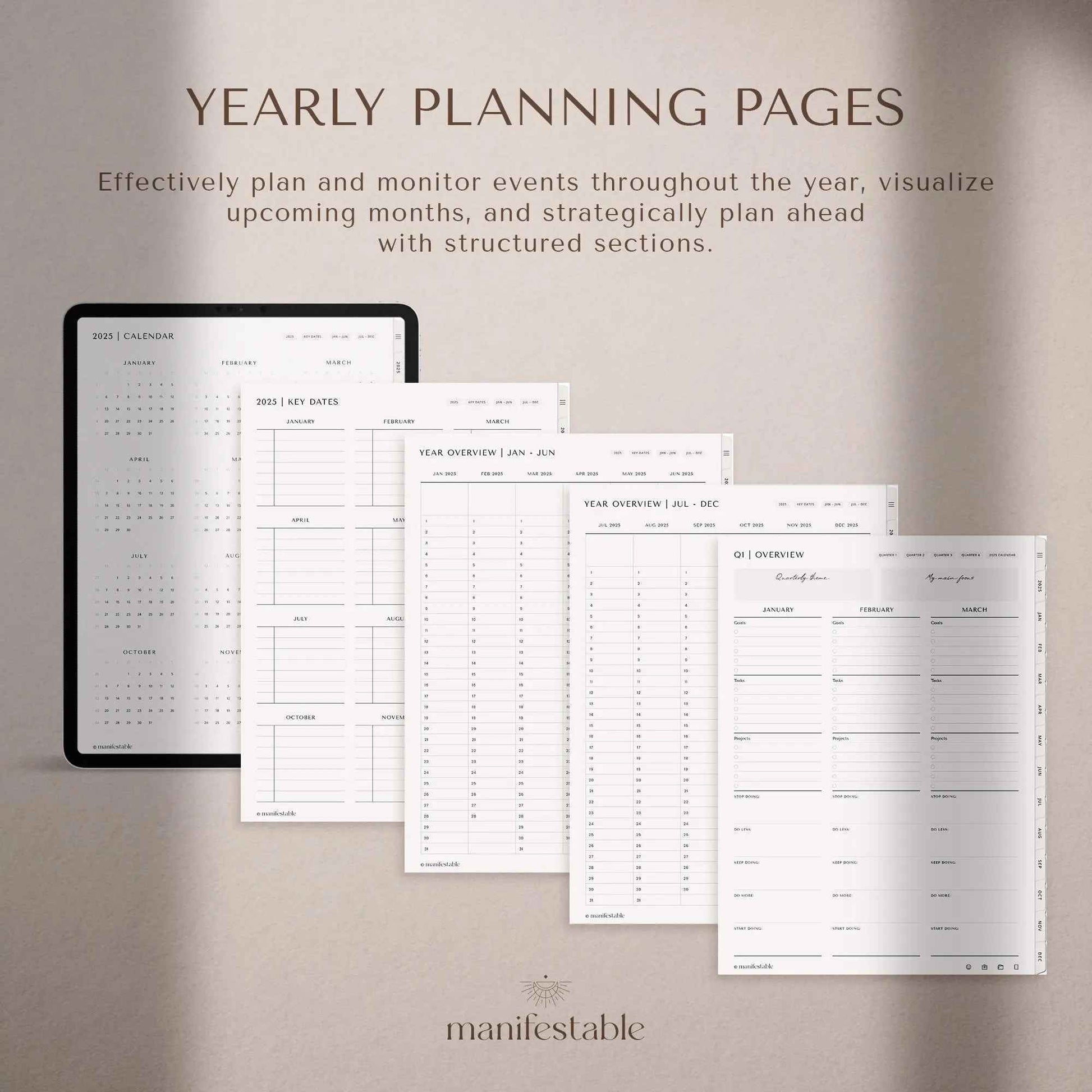ADHD Digital Planner, 2025 Digital Planner, ADHD Planner, Daily Planner, Weekly Planner, Monthly Planner, Goodnotes Planner, Ipad Planner