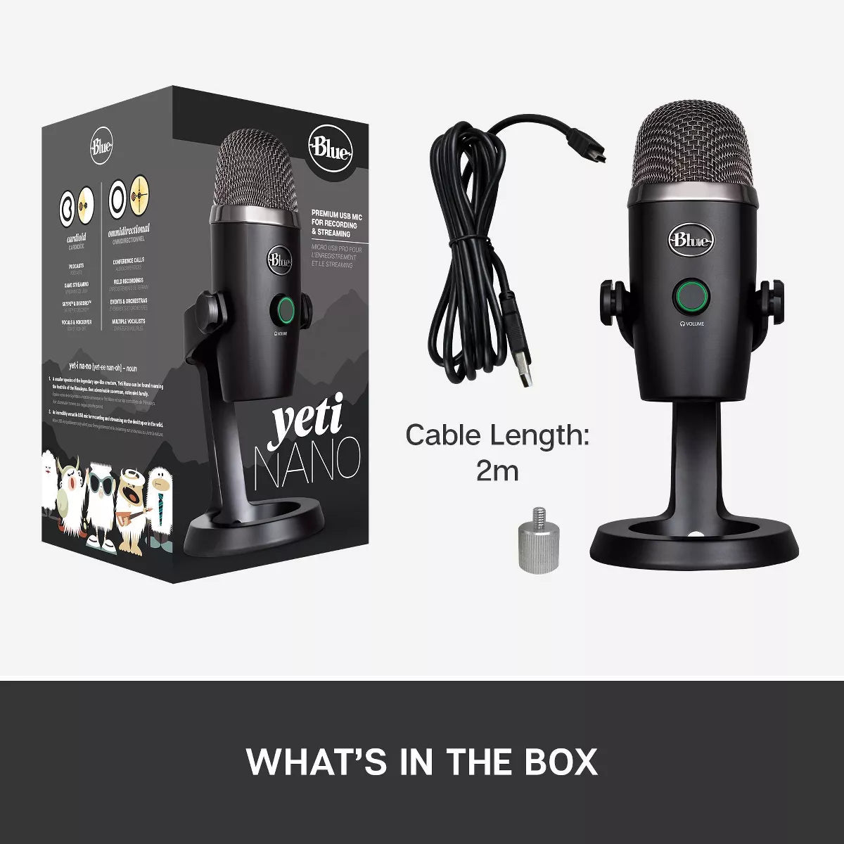 Blue Yeti Nano Premium USB Microphone