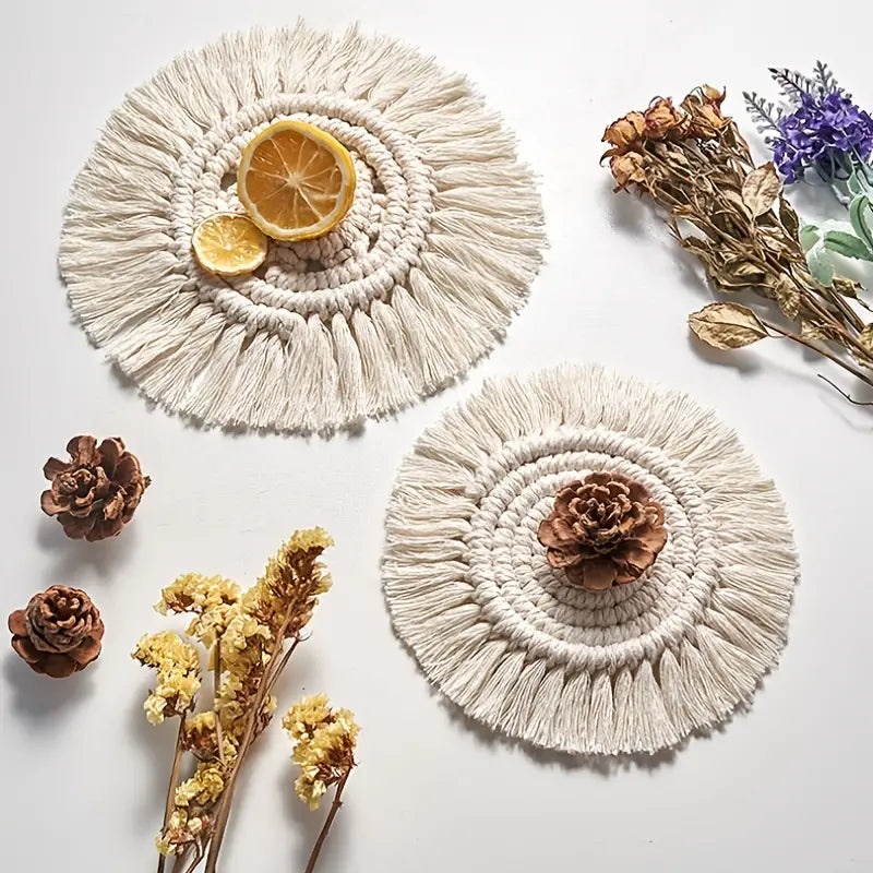Bohemian Woven Coaster - Stylish Kitchen Decor