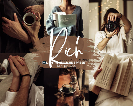 Rich Mobile Lightroom Preset, Soft Brown Presets, Selfie Preset, Minimalist Preset, Aesthetic Preset for Influencer and Blogger, Moody Brown
