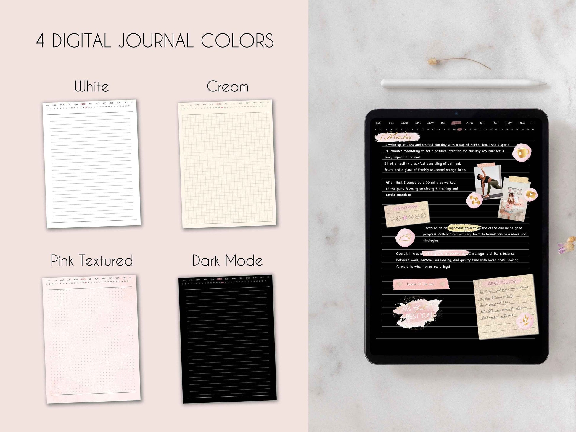 Digital Daily Journal, Digital Journal, Goodnotes & Notability, Ipad Notebook, Digital Diary
