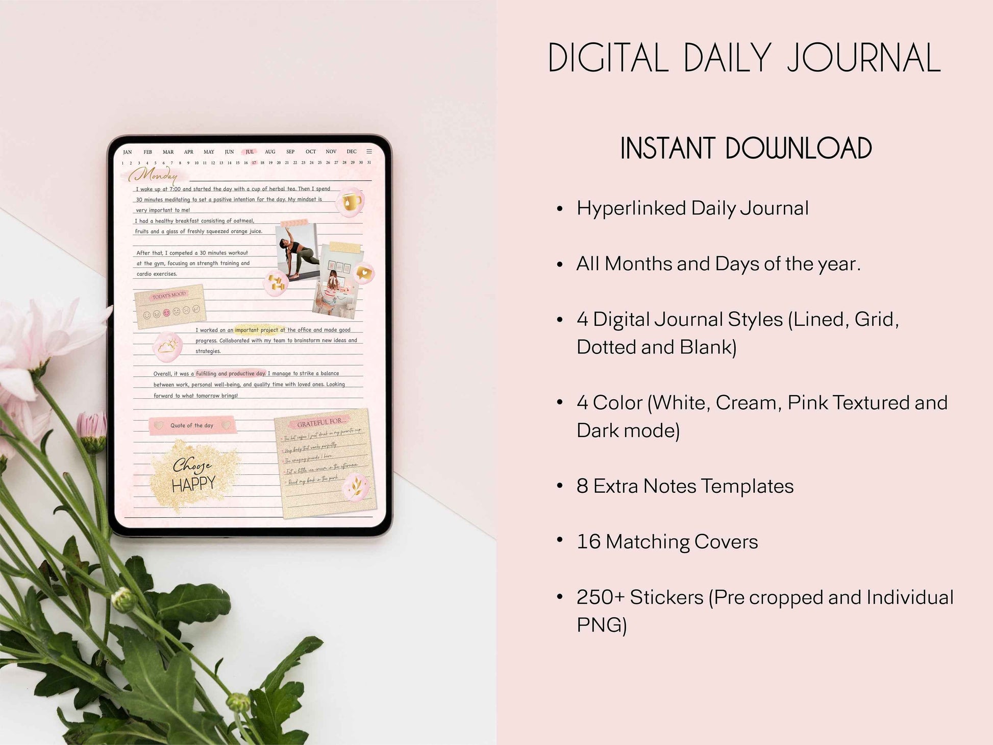 Digital Daily Journal, Digital Journal, Goodnotes & Notability, Ipad Notebook, Digital Diary