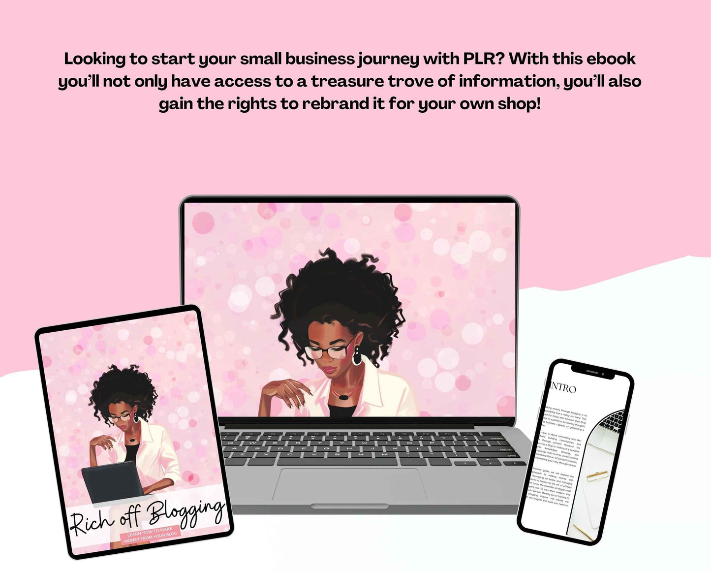 Rich of Blogging PLR Ebook, Done for You Ebook Template, Blogging Guide, Rich Girl Guide, White Label Business Planner, Rich Girl Guide