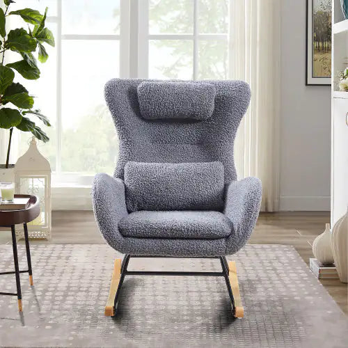 Modern Nursery Rocker with High Back