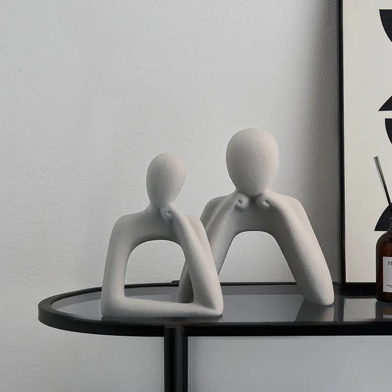Modern Minimalist Abstract Couple Figurine Decor - Luxe Haus Studio