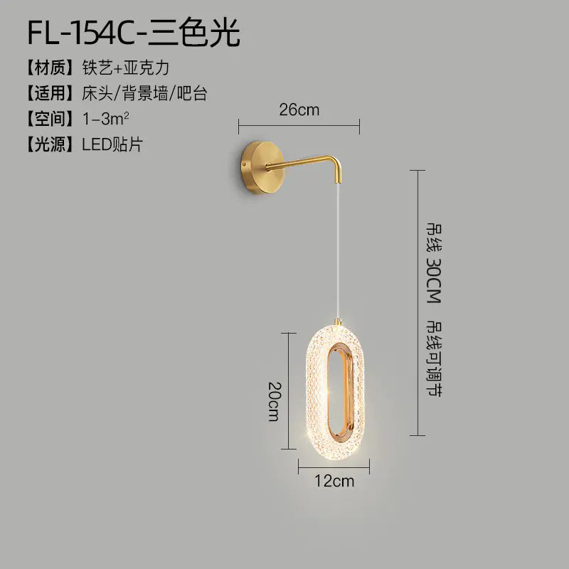 Modern Sleek Gatsby-Inspired Wall Lamp