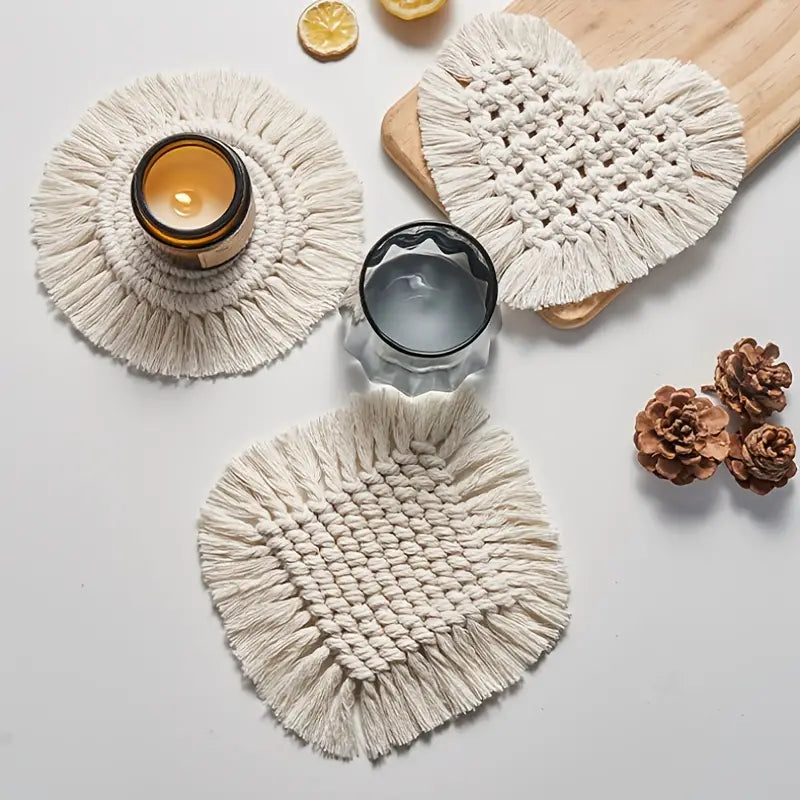 Bohemian Woven Coaster - Stylish Kitchen Decor